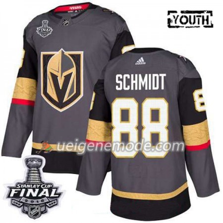Kinder Eishockey Vegas Golden Knights Trikot Nate Schmidt 88 2018 Stanley Cup Final Patch Adidas Grau Authentic